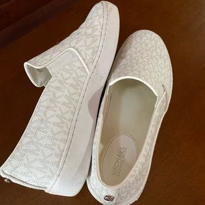 White Michael Kors Keaton Slip-On Sneaker